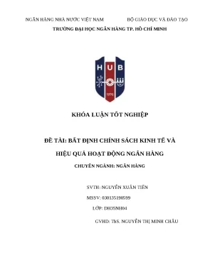1145 bất định chính sách kinh tế và hiệu quả hoạt động nh khóa luận tốt nghiệp đại học 2023