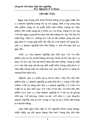 Nghiên cứu một số biện pháp nhằm thúc đẩy hoạt động tiêu thụ sản phẩm ở xí nghiệp kính long giang 1