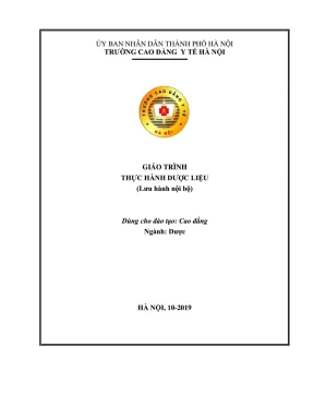 Giáo trình thực hành dược liệu cao đẳng y tế hà nội