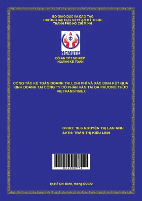 Công tác kế toán doanh thu chi phí và xác định kết quả kinh doanh tại công ty cổ phần vận tải đa phương thức vietranstimex