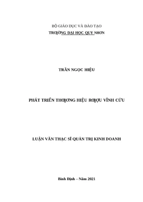 0609 phát triển thương hiệu rượu vĩnh cửu luận văn tốt nghiệp