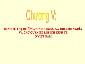 Kinh tế thị trường định hướng xã hội chủ nghĩa ở việt nam