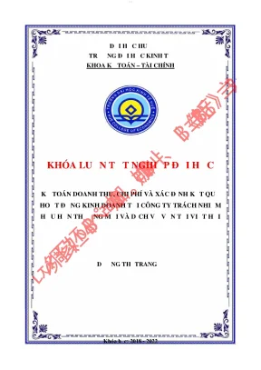 Kế toán doanh thu chi phí và xác định kết quả hoạt động kinh doanh tại công ty tnhh thương mại và dịch vụ vận tải viết hải