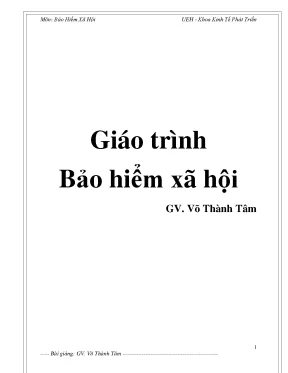 Giáo trình bảo hiểm xã hội