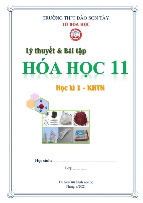 Lý thuyết và bài tập môn hóa học lớp 11 trường thpt đào sơn tây
