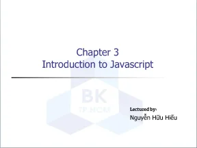 Chapter 3 introduction to javascript
