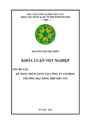 Kế toán thuế gtgt tại công ty cổ phần thương mại tổng hợp sơn tây