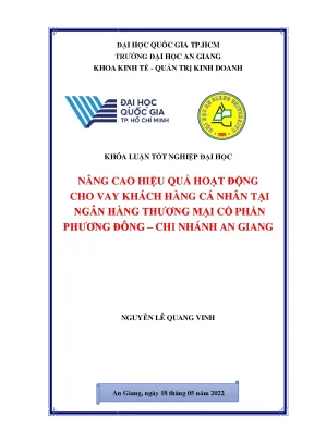 Nâng cao hiệu quả hoạt động cho vay khách hàng cá nhân tại ngân hàng thương mại cổ phần phương đông chi nhánh an giang