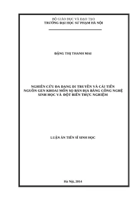 0984 nghiên cứu đa dạng di truyền và cải tiến nguồn gen khoai môn sọ bản địa bằng công nghệ sinh học và đột biến thực nghiệm luận văn tốt nghiệp