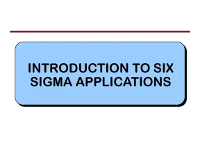 Basic six sigma applications course