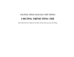 Chương trình giáo dục phổ thông