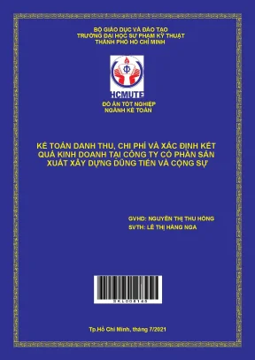 Kế toán doanh thu chi phí và xác định kết quả kinh doanh tại công ty cổ phần sản xuất xây dựng dũng tiến và cộng sự