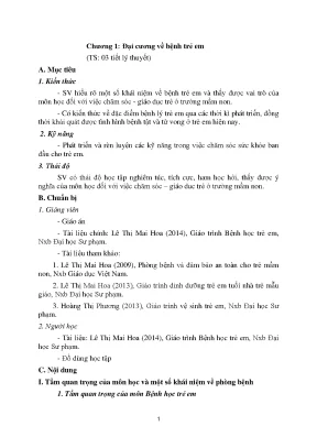 Bài giảng về phòng bệnh trẻ em giáo trình dinh dưỡng trẻ em