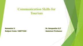 Communication skills for tourism