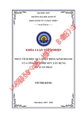 Phân tích hiệu quả hoạt động kinh doanh của công ty tnhh mtv xây dựng an xuân phát