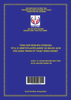 Tổng hợp semi ipn hydrogel từ n n dimethylacrylamide và maleic acid ứng dụng trong kỹ thuật nông nghiệp