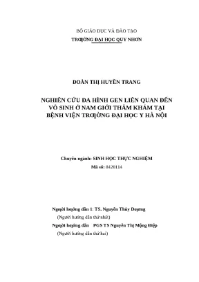0979 nghiên cứu đa hình gen liên quan đến vô sinh ở nam giới thăm khám tại bệnh viện trường đại học y hà nội luận văn tốt nghiệp