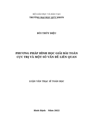 0599 phương pháp hình học giải bài toán cực trị và một số vấn đề liên quan luận văn tốt nghiệp
