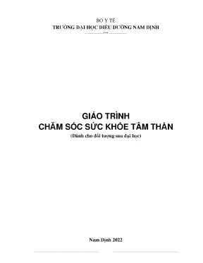 Giáo trình chăm sóc sức khỏe tâm thần