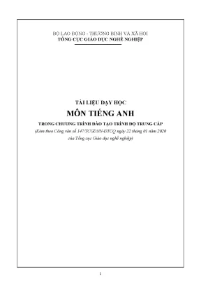 Tài liệu dạy học môn tiếng anh trong chương trình đào tạo trình độ trung cấp
