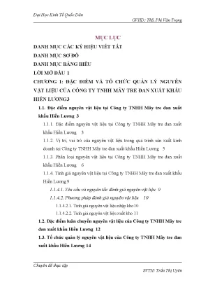 Chuyên đề thực tập hoàn thiện kế toán nguyên vật liệu tại công ty hiền lương