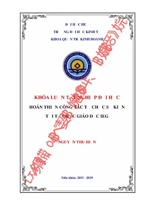 Hoàn thiện công tác tổ chức sự kiện tại tổ chức giáo dục ieg