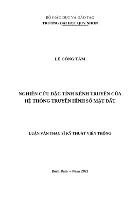 0961 nghiên cứu đặc tính kênh truyền của hệ thống truyền hình số mặt đất luận văn tốt nghiệp