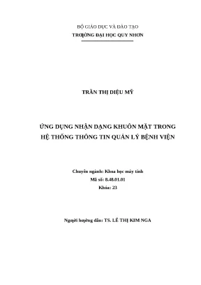 0087 ứng dụng nhận dạng khuôn mặt trong hệ thống thông tin quản lý bệnh viện luận văn tốt nghiệp