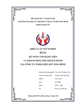 Kế toán vốn bằng tiền và khoản phải thu khánh hàng tại công ty tnhh liên kết thái bình