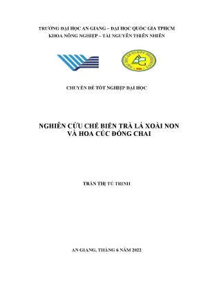 Nghiên cứu chế biến trà lá xoài non và hoa cúc đóng chai