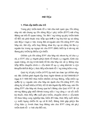 Luận văn tốt nghiệp giải pháp nhằm nâng cao hiệu quả hoạt động tín dụng đầu tư phát triển của nhà nước qua hệ thống quỹ hỗ trợ phát triển