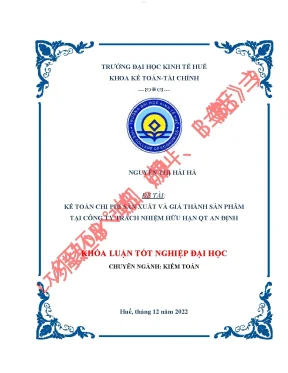 Kế toán chi phí sản xuất và giá thành sản phẩm tại công ty tnhh qt an định