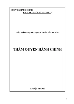 Giáo trình hệ đào tạo cử nhân hành chính