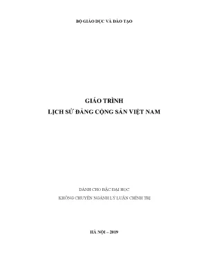 Giáo trình lịch sử đảng cộng sản việt nam 2019 nhà xuất bản chính trị quốc gia sự thật