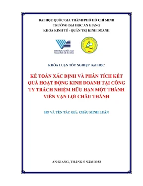 Kế toán doanh thu tại công ty trách nhiệm hữu hạn một thành viên vạn lợi châu thành