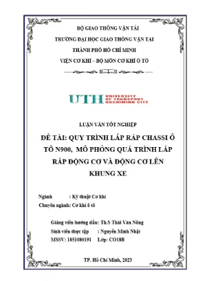 Quy trình lắp ráp chassi ô tô n900 mô phỏng quá trình lắp ráp động cơ và động cơ lên khung xe