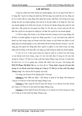 Chuyên đề thực tập hoàn thiện công tác kế toán tiền lương và các khoản trích theo lương tại công ty cổ phần đầu tư và sản xuất xây dựng thăng long