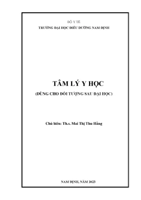 Giáo trình tâm lý y học