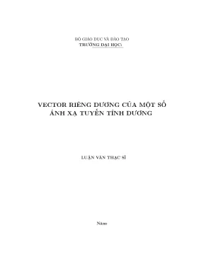 Vector riêng dương của một số ánh xạ tuyến tính dương