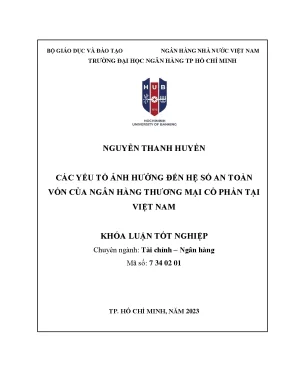 Các yếu tố tác động đến hệ số an toàn vốn các ngân hàng tmcp tại việt nam