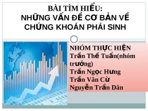 Những vấn đề cơ bản về chứng khoán phái sinh