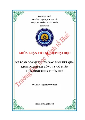 Kế toán doanh thu và xác định kết quả kinh doanh tại công ty cổ phần liên minh thừa thiên huế