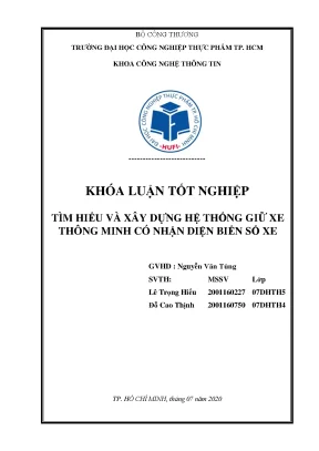 Tìm hiểu và xây dựng hệ thống giữ xe thông minh có nhận dạng biển số