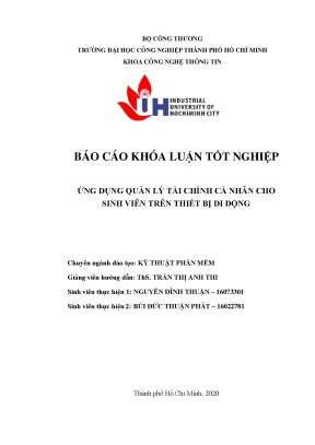 Ứng dụng quản lý tài chính cá nhân cho sinh viên trên thiết bị di động