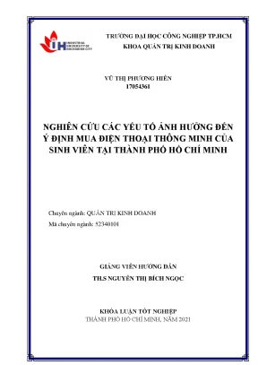 Nghiên cứu các yếu tố ảnh hưởng đến ý định mua điện thoại thông minh của sinh viên tại thành phố hồ chí minh