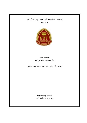 Giáo trình thực tập sinh lý 2 trường đh võ trường toản năm 2022