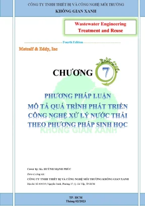 Chương 7 phương pháp luận mô tả quá trình phát triển công nghệ xử lý nước thải bằng sinh học