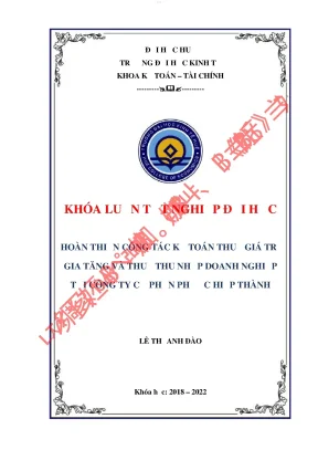 Hoàn thiện công tác kế toán thuế gtgt và thuế tndn tại công ty cổ phần phước hiệp thành