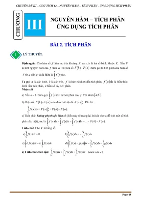 Tai lieu chuyen de tich phan va mot so phuong phap tinh tich phan