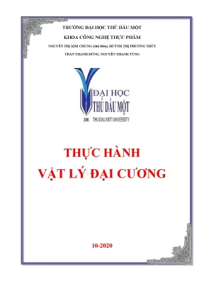 Giáo trình thực hành vật lý đại cương trường đh thủ dầu một